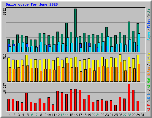 Daily usage for June 2026