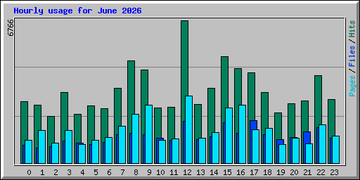 Hourly usage for June 2026